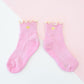 Pastel Ankle Frill Grippy Socks