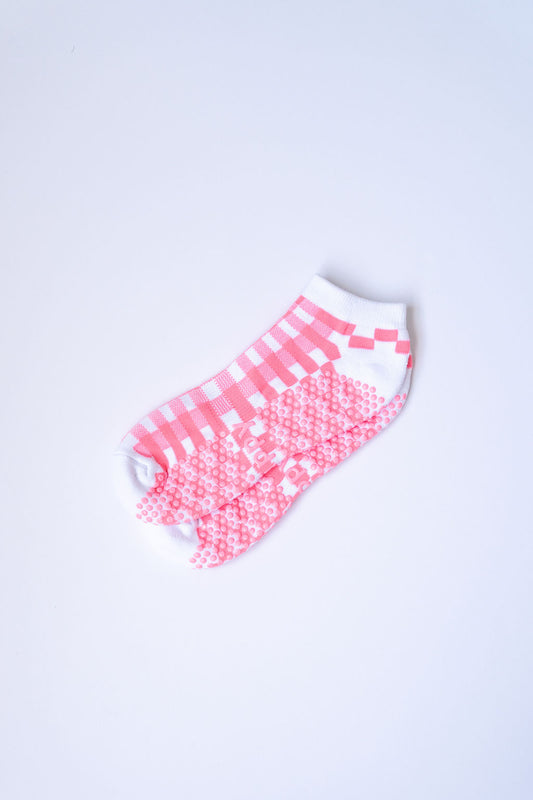 Gingham Ankle Grippy Socks