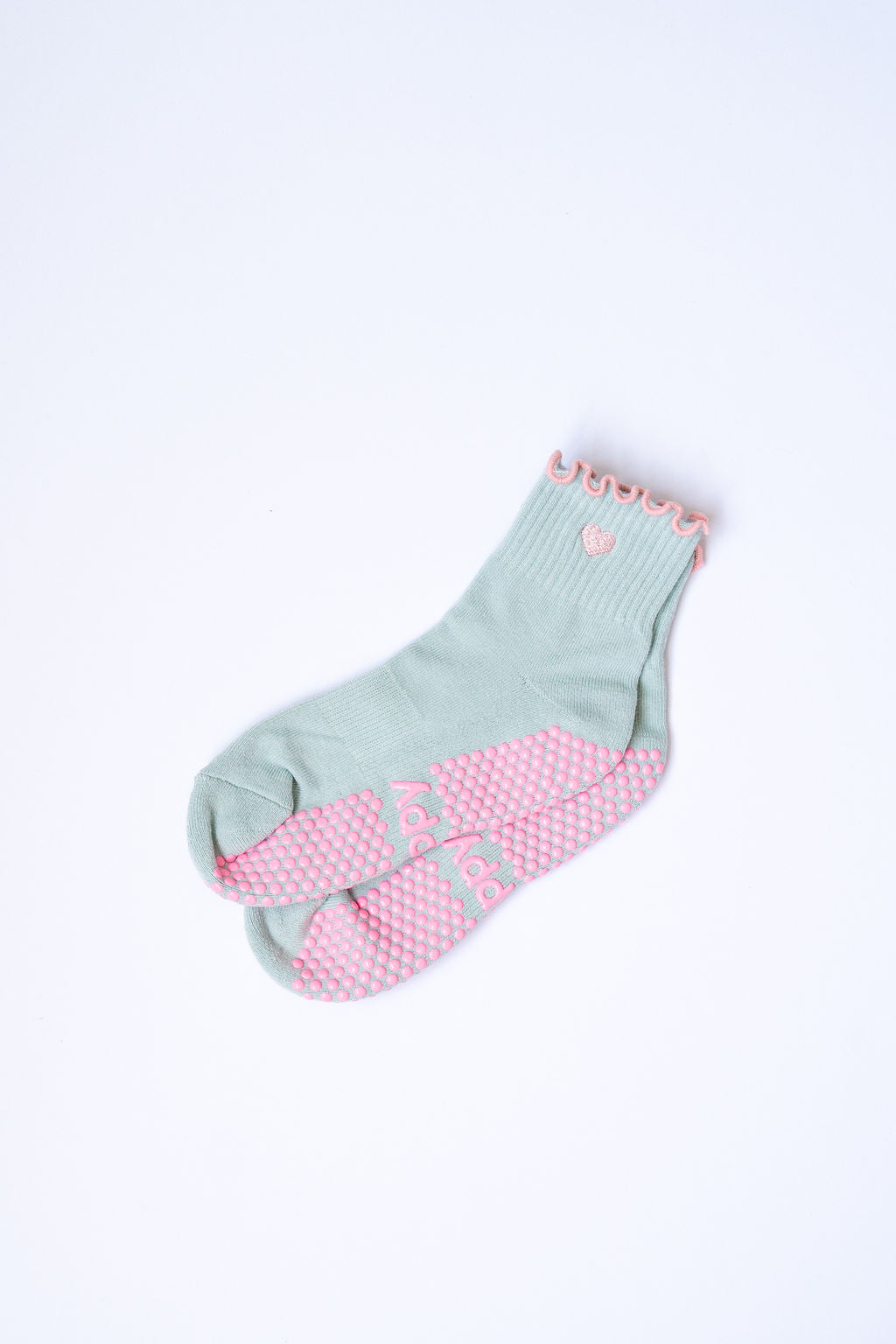 Pastel Ankle Frill Grippy Socks