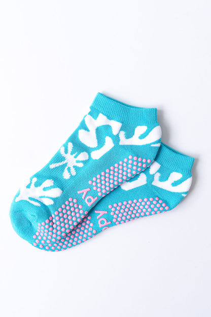 Coral Ankle Grippy Socks